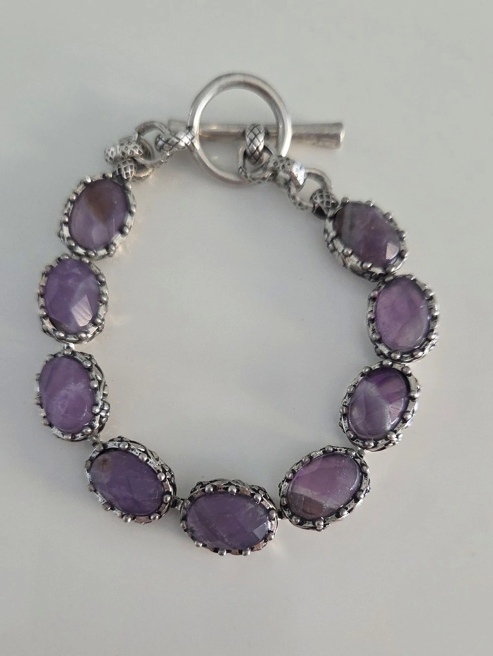 Lucky Brand Purple Stone Toggle Bracelet